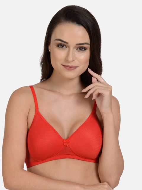 

mod & shy Red Solid Non-Wired Lightly Padded Everyday Bra MS184