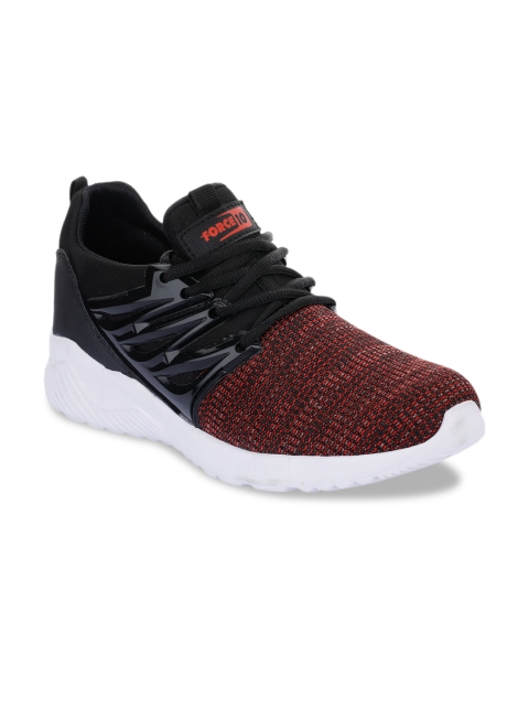 

Liberty Men Black & Maroon Mesh Running Shoes