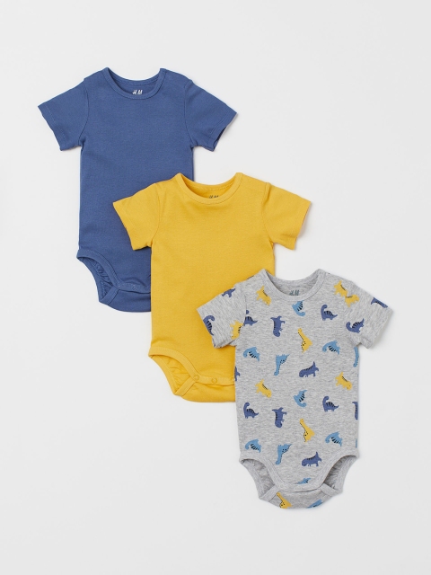 

H&M Unisex 3-pack Cotton Sustainable Bodysuits, Multi