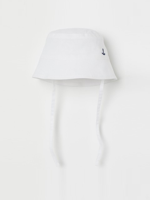 

H&M Kids White Solid Cotton Sun Hat