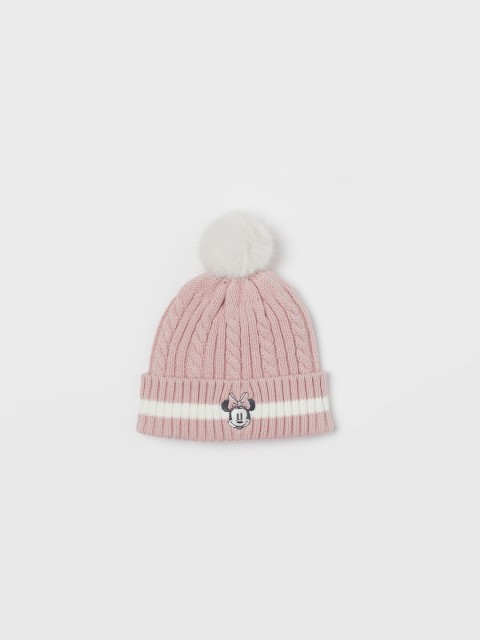 

H&M Pink Solid Cable-Knit Beanie
