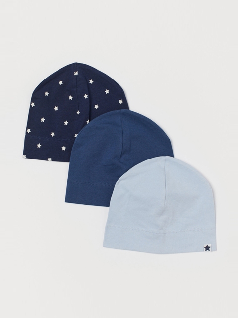 

H&M Pack of 3 Cotton Jersey Sustainable Hats, Multi