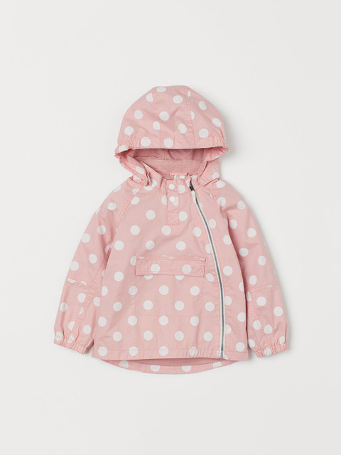 

H&M Kids Pink & White Polka Dot Printed Cotton Popover Jacket
