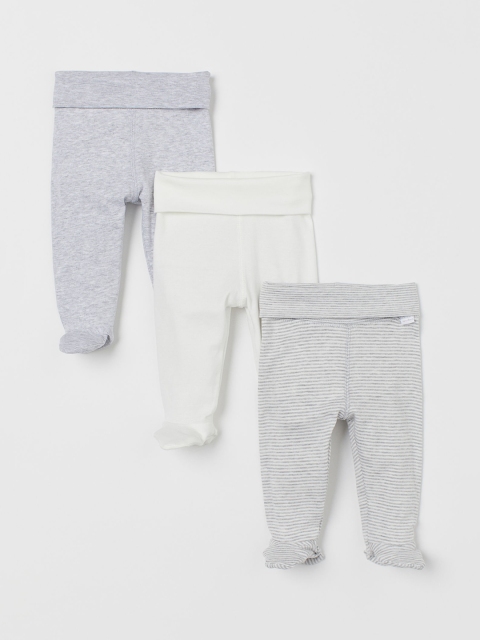 

H&M Kids 3-pack Sustainable Leggings, White