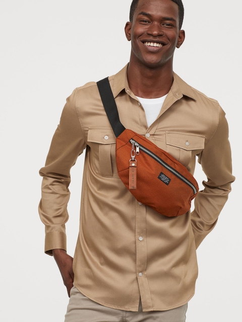 

H&M Men Beige Utility Regular Fit Sustainable Shirt