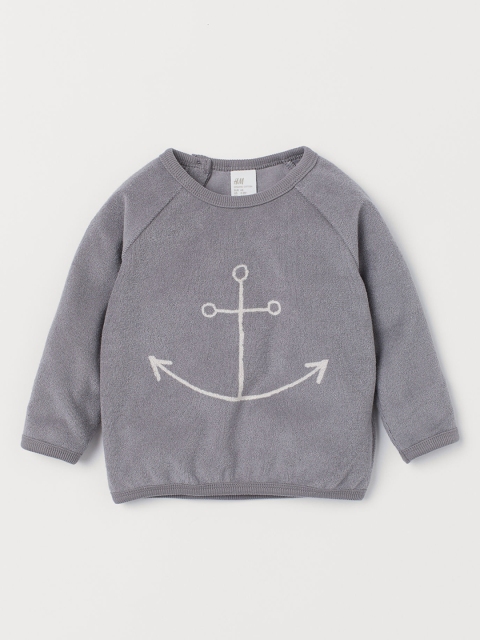 

H&M Kids Grey Printed Terry Top