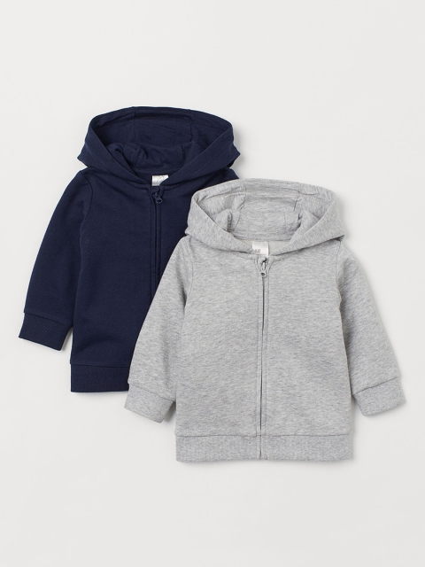 

H&M Kids 2-pack Zip-Through Hoodies, Blue