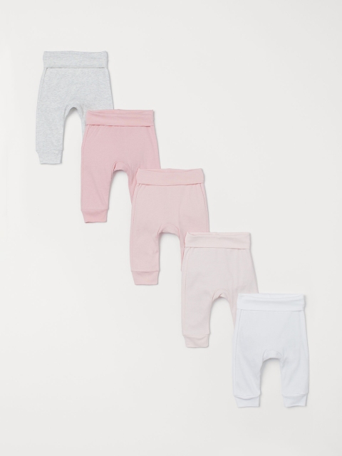 

H&M Infants 5-pack Cotton Sustainable Trousers, Multi