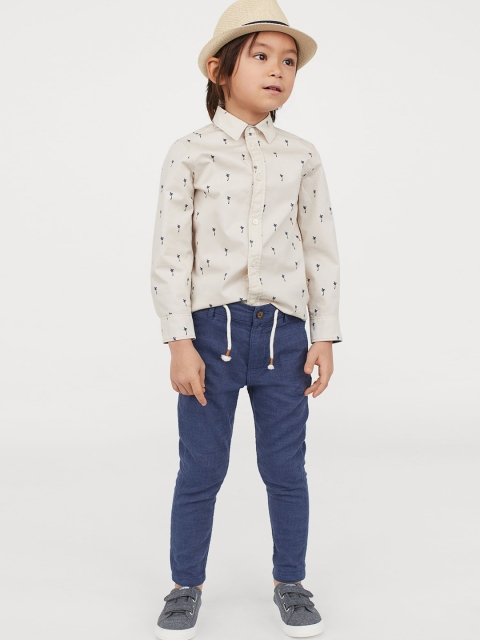 

H&M Boys Blue Solid Pull-on Trousers