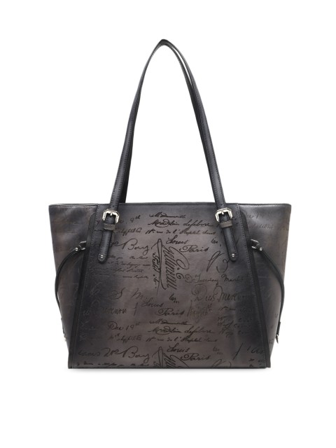 

Da Milano Grey Textured Leather Shoulder Bag