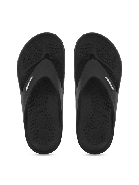 

Solethreads Men Black Solid Lightweight Shock-Absorbent Thong Flip-Flops