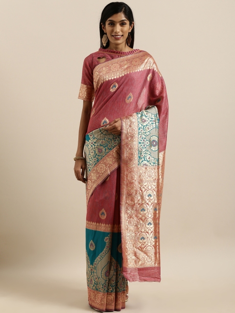 

SHAVYA Mauve Pure Silk Woven Design Banarasi Saree
