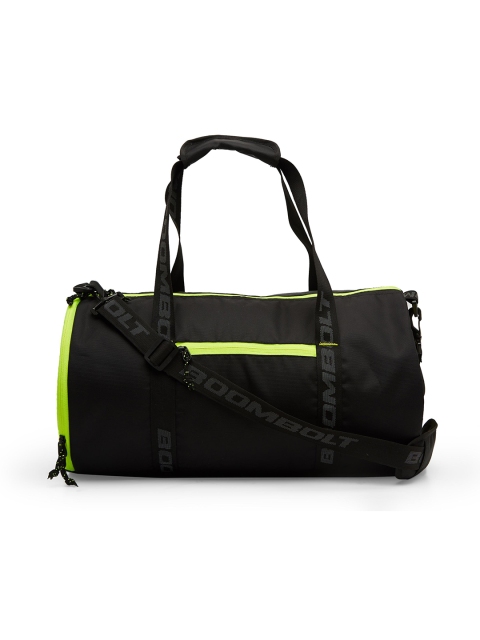 

BOOMBOLT Unisex Black & Green Duffel Bag