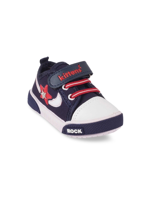 

Kittens Boys Navy Blue & White Colourblocked Lightweight Sneakers
