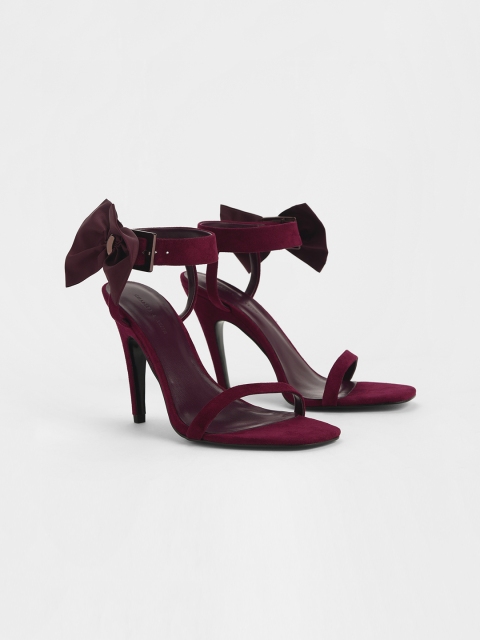 

CHARLES & KEITH Women Burgundy Solid Stilettos