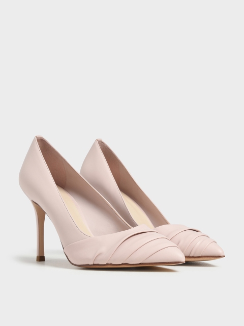 

CHARLES & KEITH Women Pink Solid Pumps