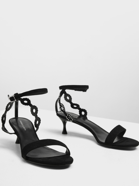 

CHARLES & KEITH Women Black Solid Heels