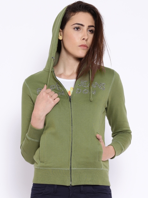 

Pepe Jeans Green Hooded Sweatshirt