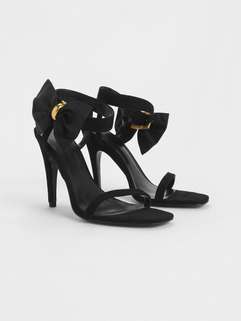 

CHARLES & KEITH Women Black Solid Heels