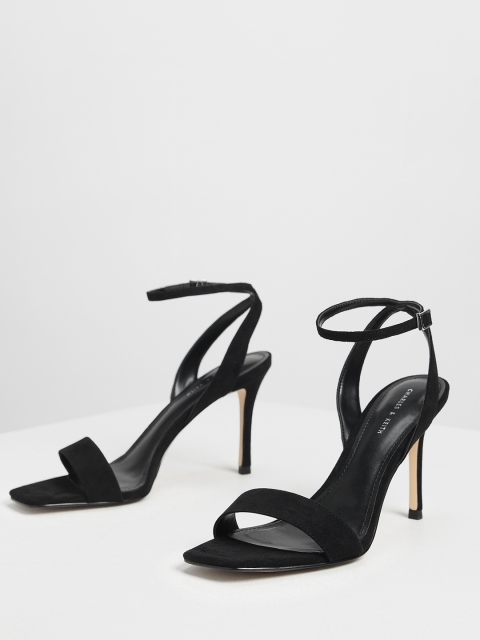 

CHARLES & KEITH Women Black Solid Sandals