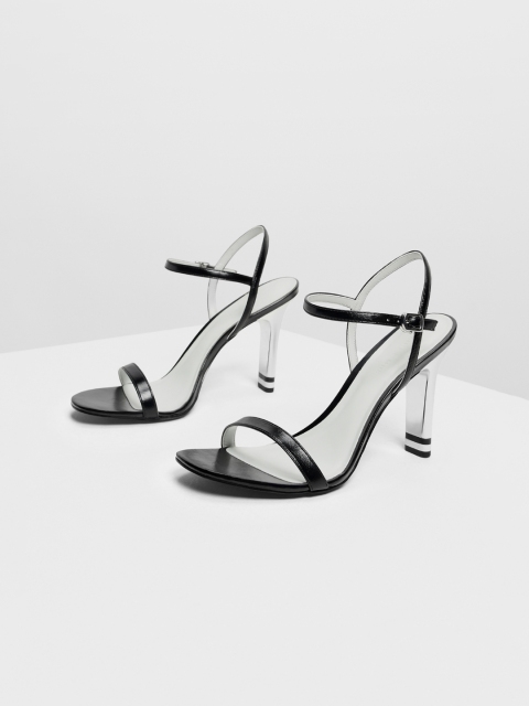 

CHARLES & KEITH Women Black Solid Heels