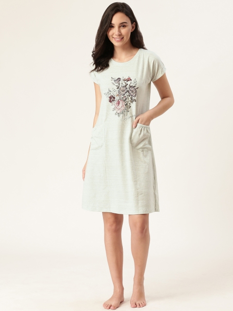 

Sweet Dreams Sea Green Floral Print Nightdress