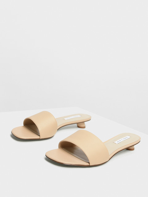 

CHARLES & KEITH Women Nude-Coloured Solid Sandals