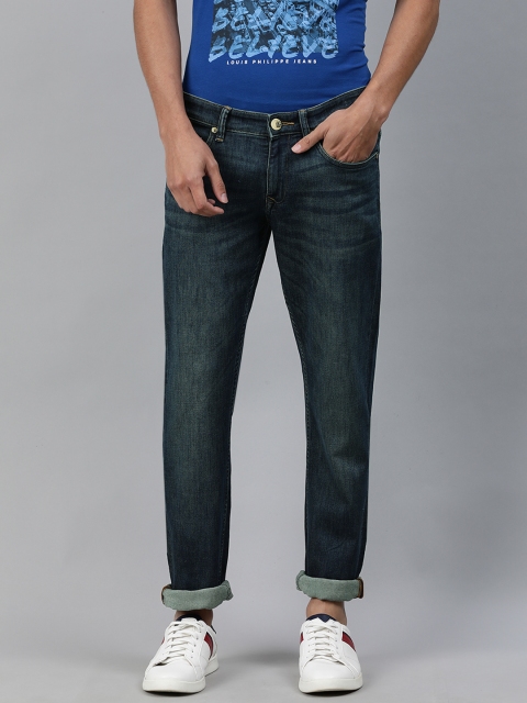 

Louis Philippe Jeans Men Navy Blue Slim Fit Low-Rise Clean Look Stretchable Jeans