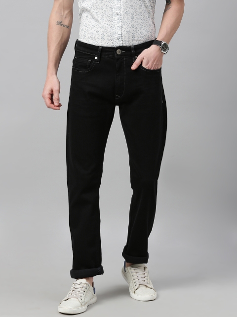 

Louis Philippe Jeans Men Black Regular Fit Mid-Rise Clean Look Stretchable Jeans