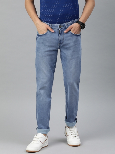 

Louis Philippe Jeans Men Blue Matt Slim Fit Low-Rise Clean Look Stretchable Jeans