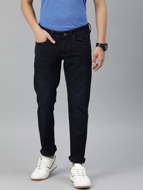 

Louis Philippe Jeans Men Blue Matt Slim Fit Low-Rise Clean Look Stretchable Jeans