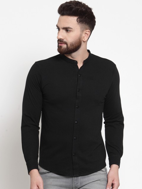 

WILD WEST Men Black Regular Fit Solid Casual Shirt