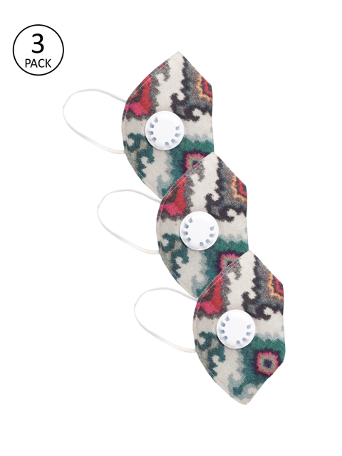 

LUXURAZI Adults Multicoloured 3 Pcs Reusable 5-Layers Outdoor Masks, Multi