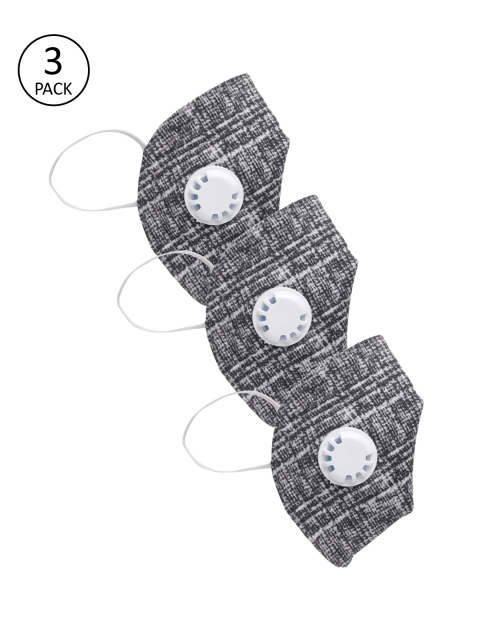 

LUXURAZI Adults Grey Checked Pack of 3 Reusable 5-Layers Outdoor Masks