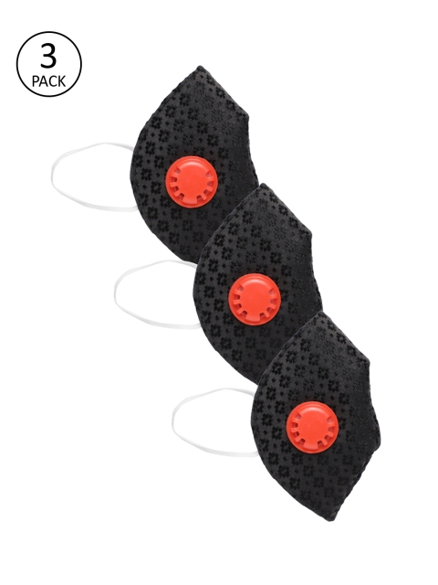 

LUXURAZI Unisex Black 3 Pcs 5 Ply Protective Fashion Masks
