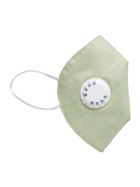 

LUXURAZI Unisex Lime Green Solid 5-Ply Anti-Dust Valved Reusable Protective Outdoor Mask