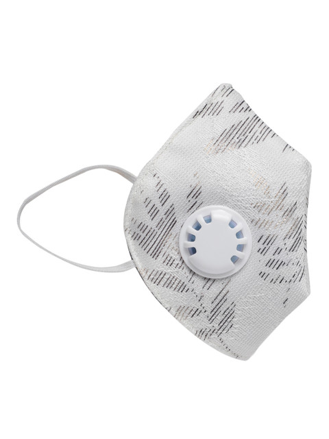 

LUXURAZI Unisex White Printed 5-Ply Certified Protective Masks