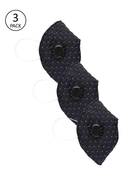 

LUXURAZI Unisex Navy Blue 5 Ply Valved Protective Mask