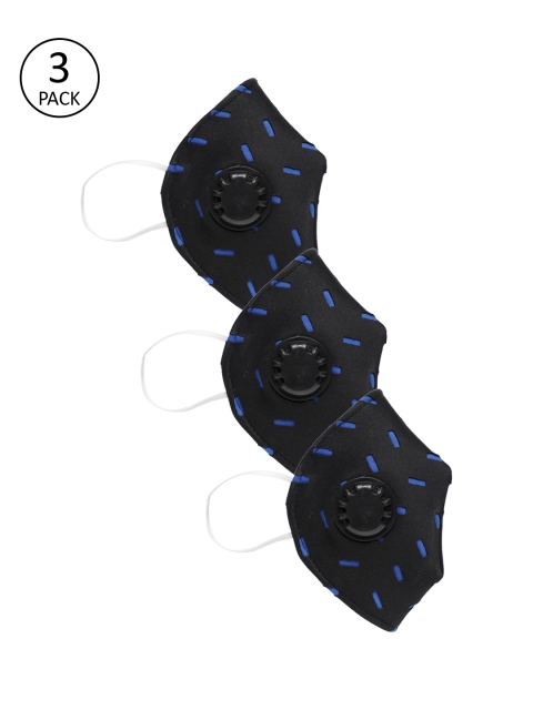 

LUXURAZI Adults Navy Blue 3 Pcs Reusable 5-Layers Outdoor Masks