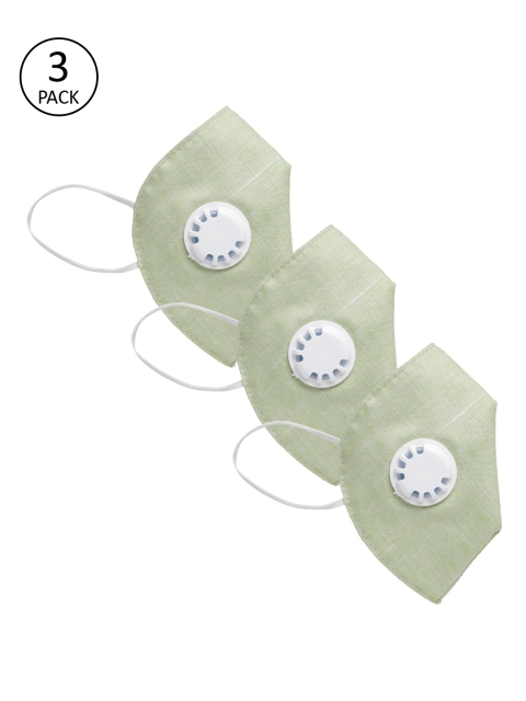 

LUXURAZI Adults Green Pack of 3 Reusable 5-Layers Outdoor Masks