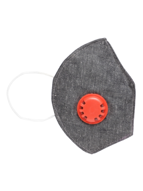 

LUXURAZI Unisex Grey Solid 5-Ply Anti-Dust Valved Reusable Protective Outdoor Mask