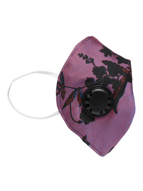 

LUXURAZI Unisex Mauve Printed 5-Ply Anti-Dust Valved Reusable Protective Fashion Mask