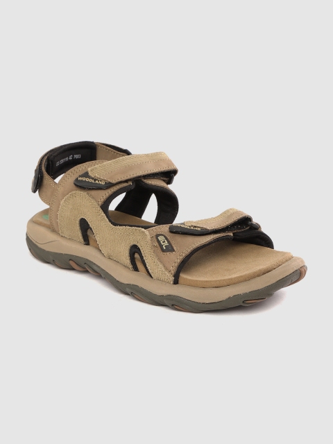 

Woodland Men Khaki Leather Comfort Sandals
