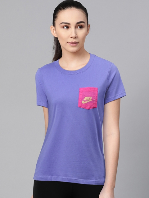 

Nike Women Blue Nsw Tee Icon Clash Standard Fit Solid T-Shirt