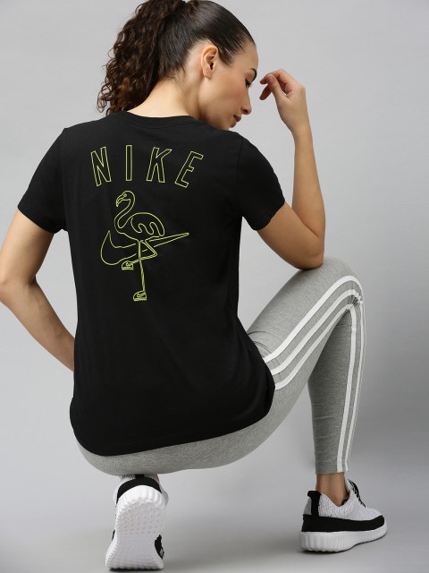 

Nike Women Black Printed NSW TEE SURF FS Round Neck T-shirt