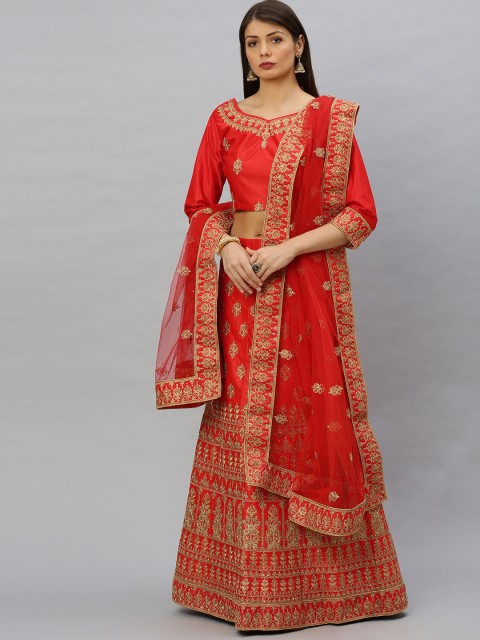 

SHAVYA Red Ready to Wear Lehenga & Blouse with Dupatta
