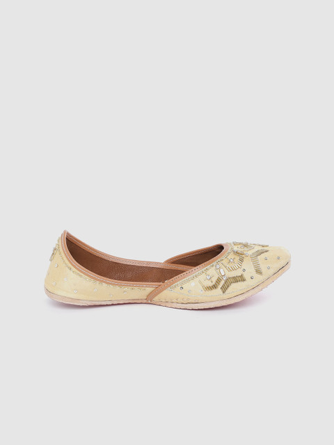 

Anouk Women Gold-Toned Handmade Embellished Mojaris