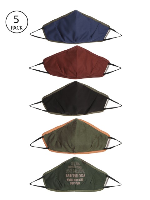 

Roadster Adults Pack of 5 Reusable 5-Layer Protective Outdoor Masks, Multi