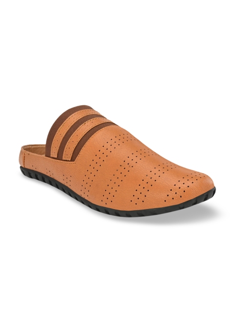 

Metronaut Men Tan Brown Perforated Mules