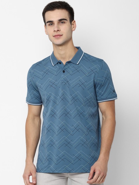 

Solly Sport Men Blue And Black Printed Polo Collar T-shirt